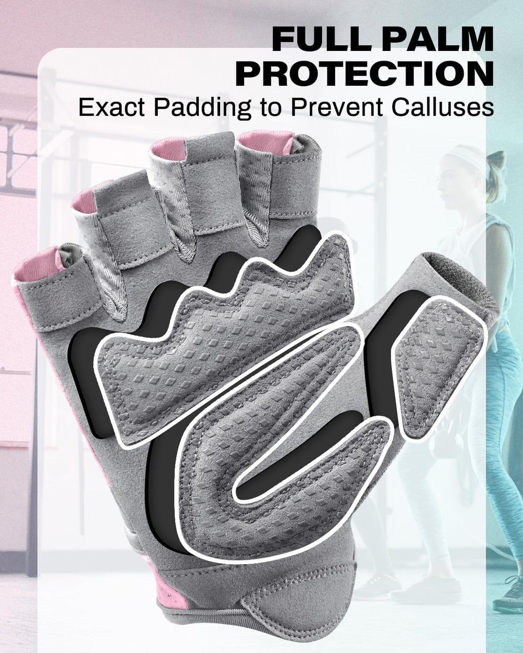 Weight Lifting Gloves | Breathable Gym Gloves with anti Slip Padded Palm Protection | Strength Training, Crossfit, Pull-Ups, Cycling & Fitness Workout | Durable Microfibre | Men & Women