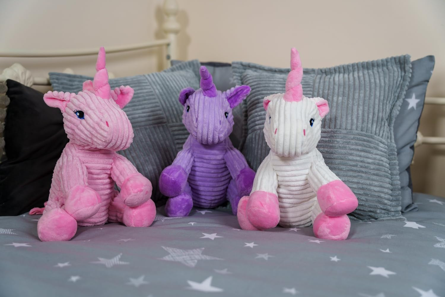 - Pink Unicorn Corduroy Teddy Bear, Plush Soft Toy for Girls and Unicorn Lovers