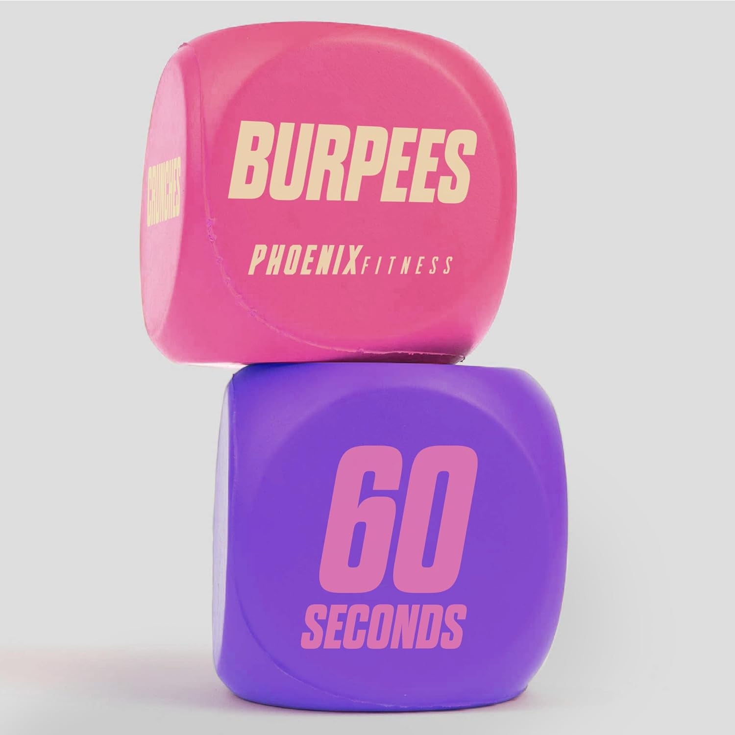 Exercise Dice - Workout Dice Game for Cardio, HIIT and Exercise Classes - Full Body Training Routine for Home & Gym - Pink