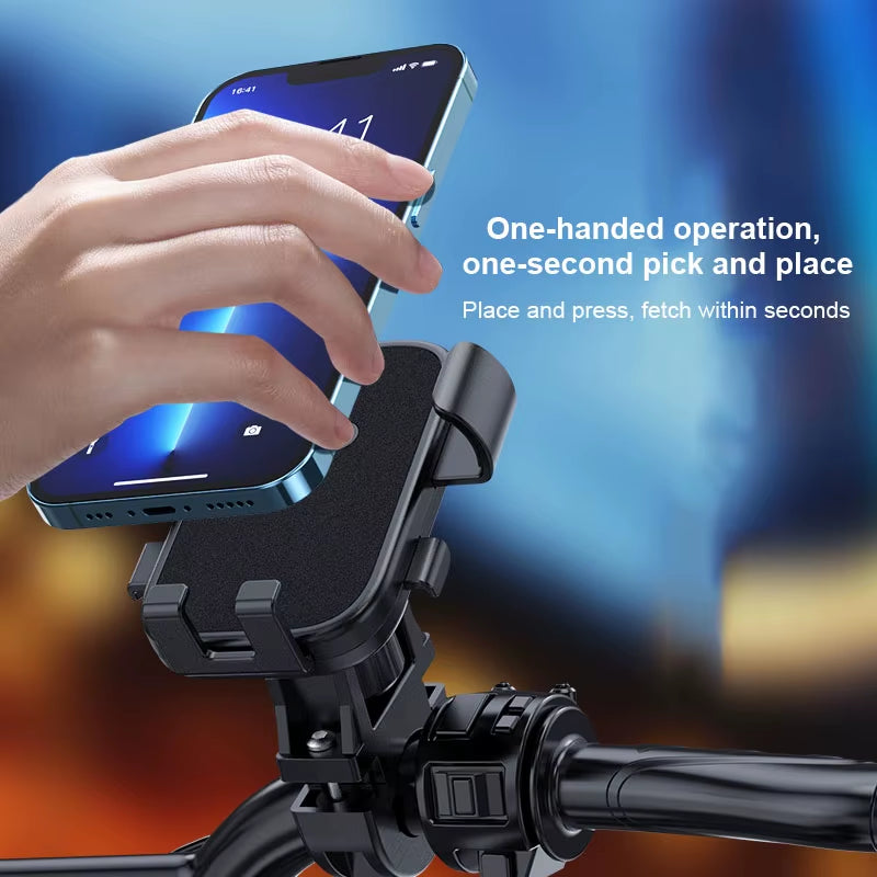Anti-Slip Phone Mount 360° Rotatable Adjustable Bike Phone Mount for Outdoor Cycling, Mountain Bike Accessories