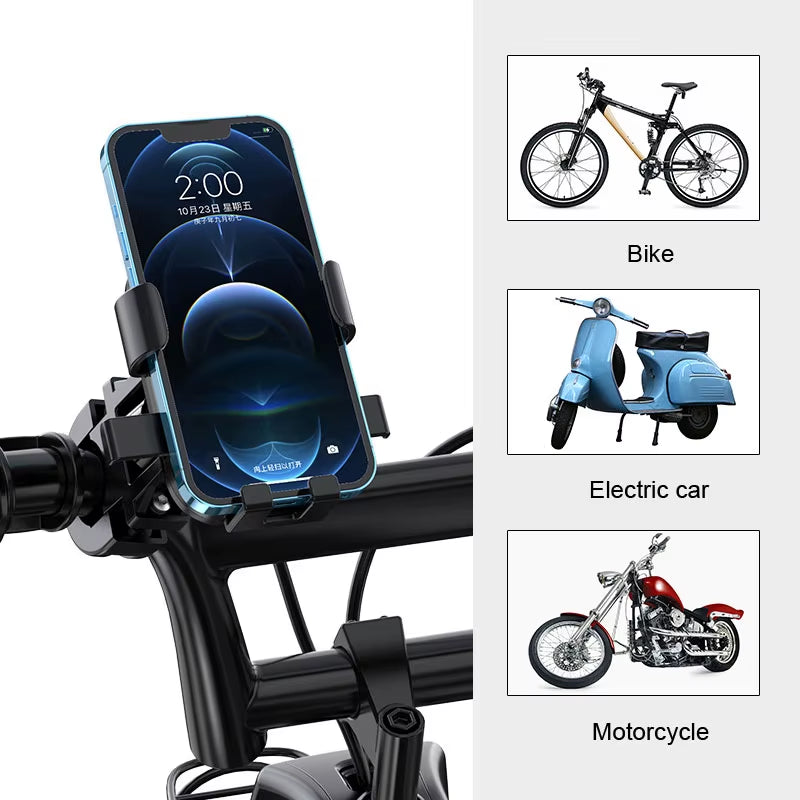 Anti-Slip Phone Mount 360° Rotatable Adjustable Bike Phone Mount for Outdoor Cycling, Mountain Bike Accessories