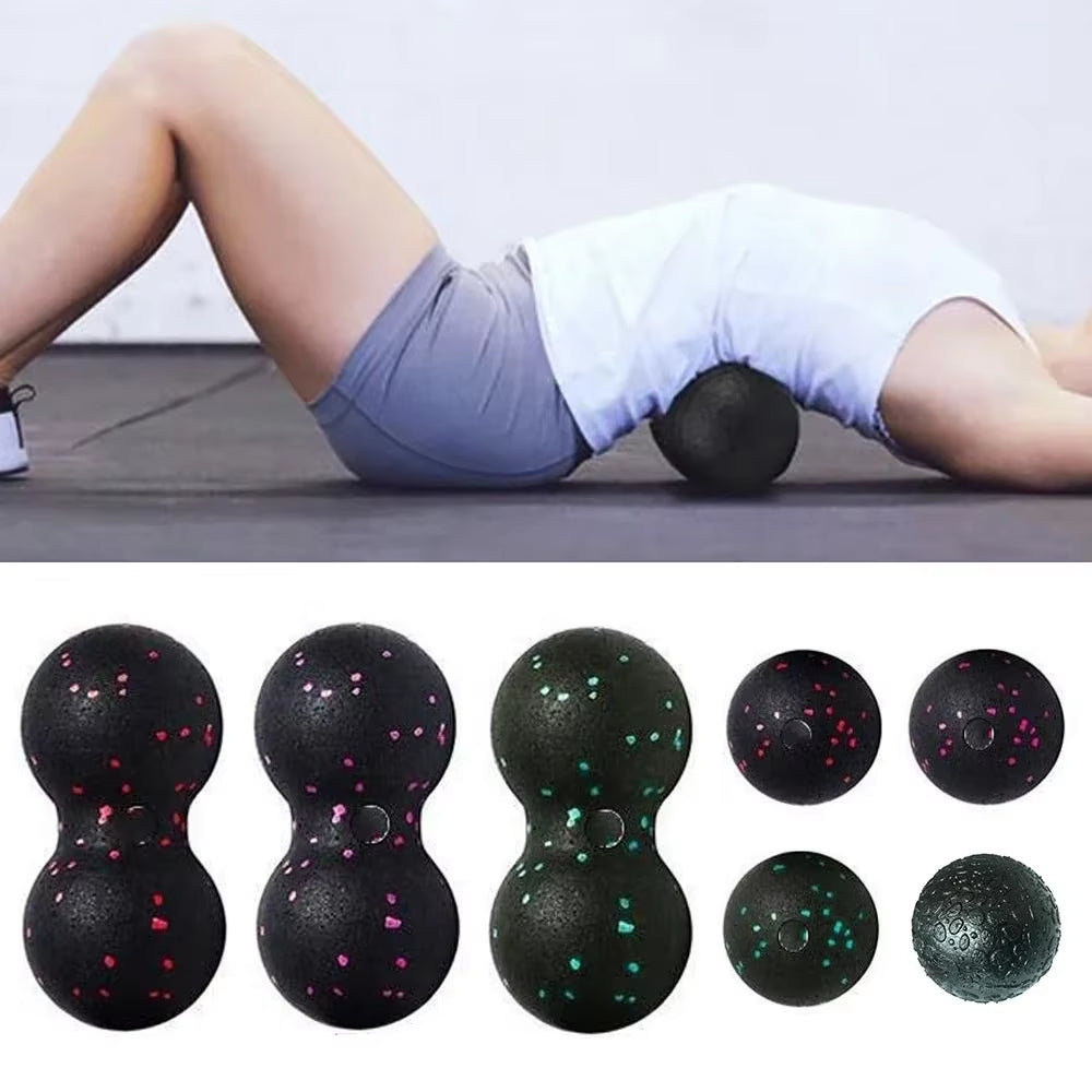EPP 8Cm Peanut Balls Body Massage Fascia Ball High Density Muscle Relaxation Lacrosse Fitness Yoga Myofascia Ball Relieve Pain