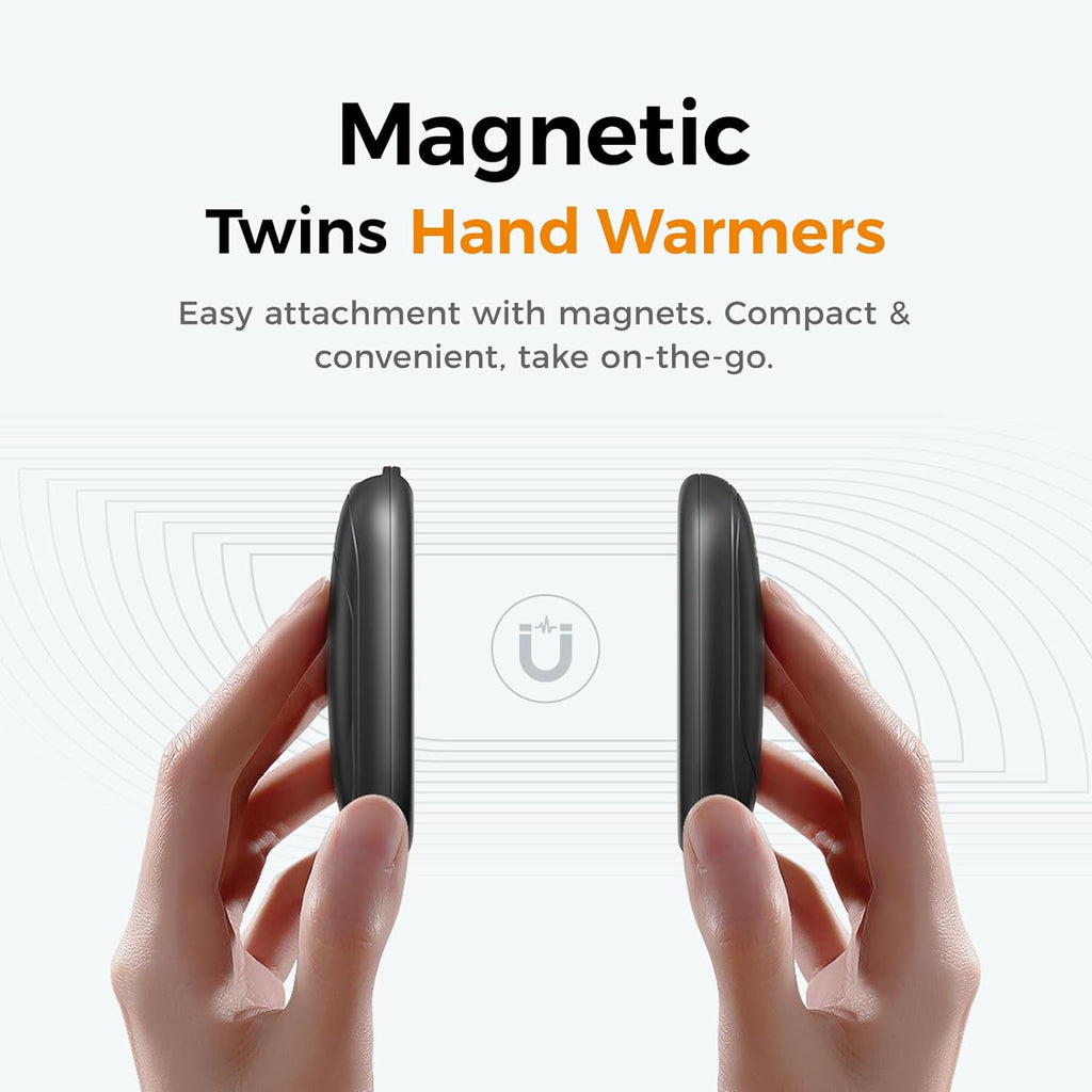 UT3 Lite Magnetic Hand Warmers Rechargeable 2 Pack, Electric Handwarmers Ultra Thin Light Portable for Pocket Gloves,3 Levels Heat, up to 8 Hrs, UL Certified,Idea Tech Gifts for Men, Women