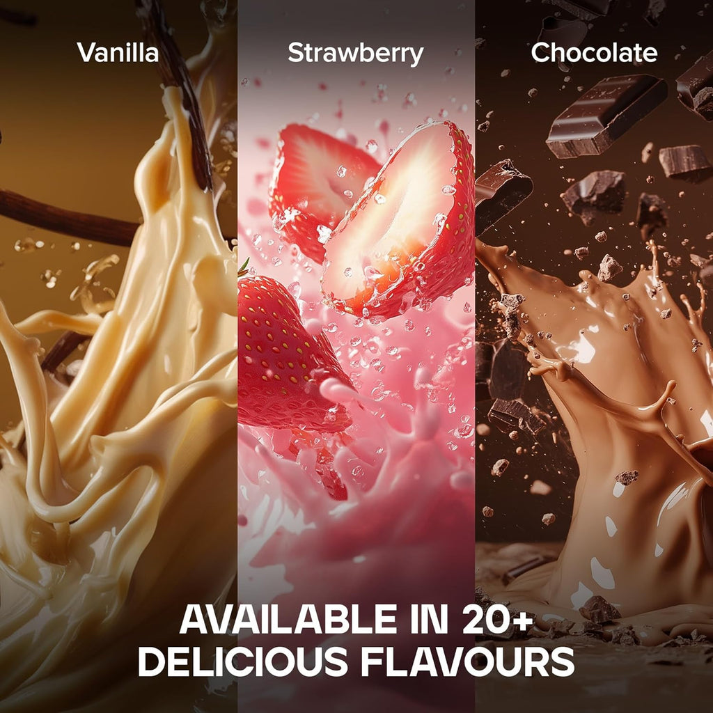 Pure Whey Protein Powder,Vanilla,23G Protein and 5G Bcaas per Scoop,Whey Concentrate Shake,Low Sugar,Supports Muscle Growth and Repair,Smooth Mixing,Vegetarian,500G