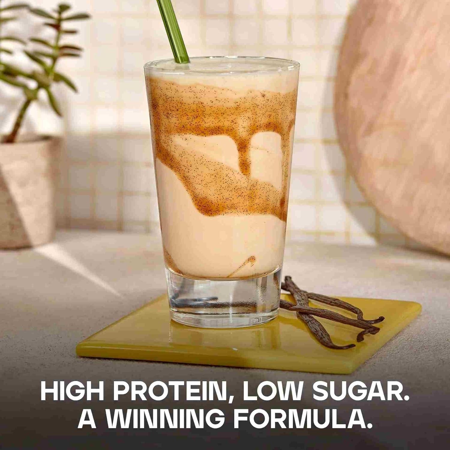 Pure Whey Protein Powder,Vanilla,23G Protein and 5G Bcaas per Scoop,Whey Concentrate Shake,Low Sugar,Supports Muscle Growth and Repair,Smooth Mixing,Vegetarian,500G