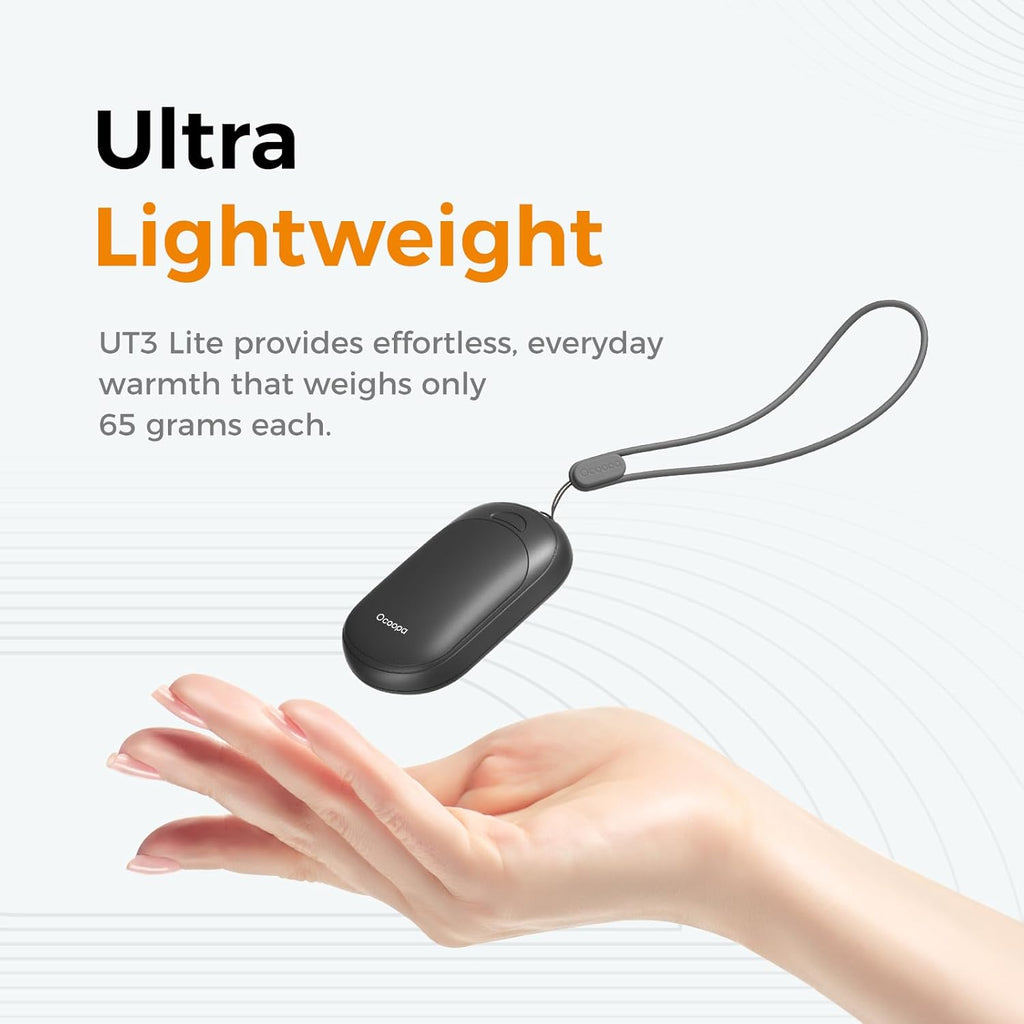 UT3 Lite Magnetic Hand Warmers Rechargeable 2 Pack, Electric Handwarmers Ultra Thin Light Portable for Pocket Gloves,3 Levels Heat, up to 8 Hrs, UL Certified,Idea Tech Gifts for Men, Women