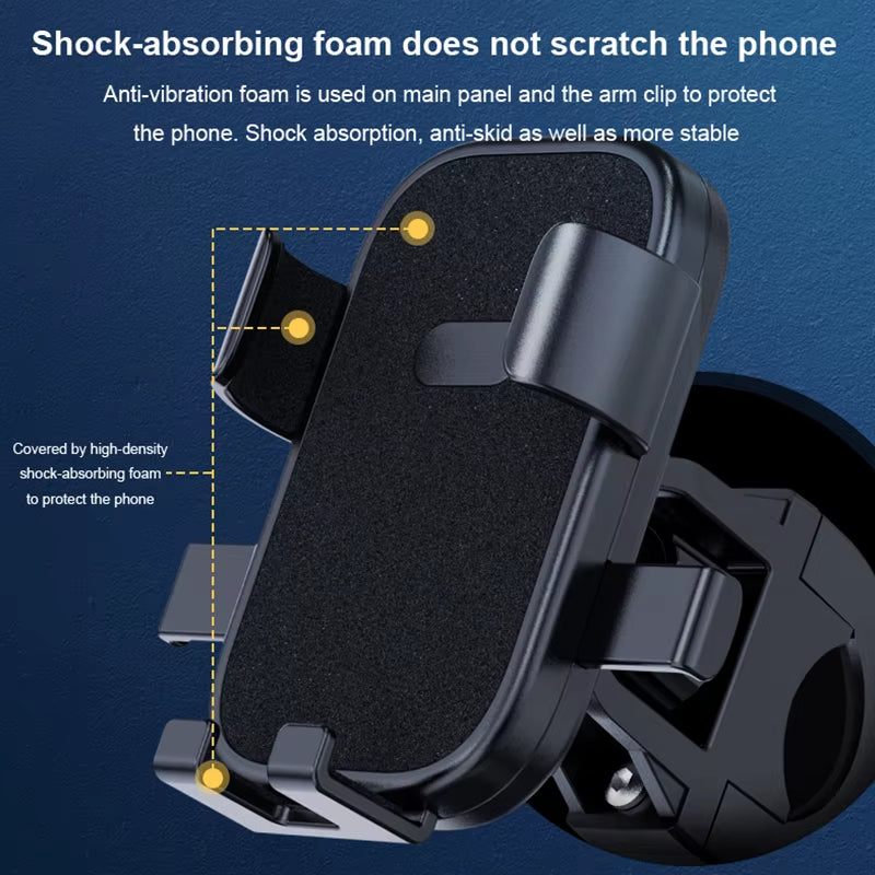 Anti-Slip Phone Mount 360° Rotatable Adjustable Bike Phone Mount for Outdoor Cycling, Mountain Bike Accessories