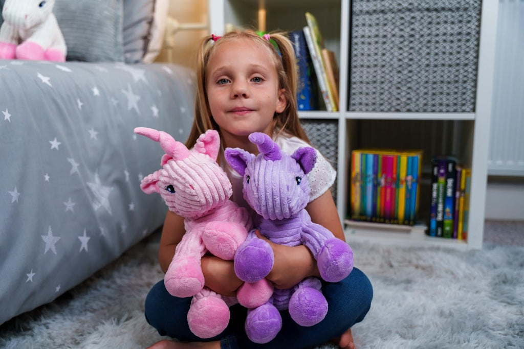 - Pink Unicorn Corduroy Teddy Bear, Plush Soft Toy for Girls and Unicorn Lovers