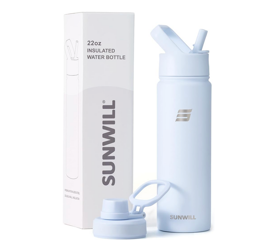 Metal Water Bottle with Straw Stainless Steel, 650Ml.