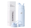 Metal Water Bottle with Straw Stainless Steel, 650Ml.