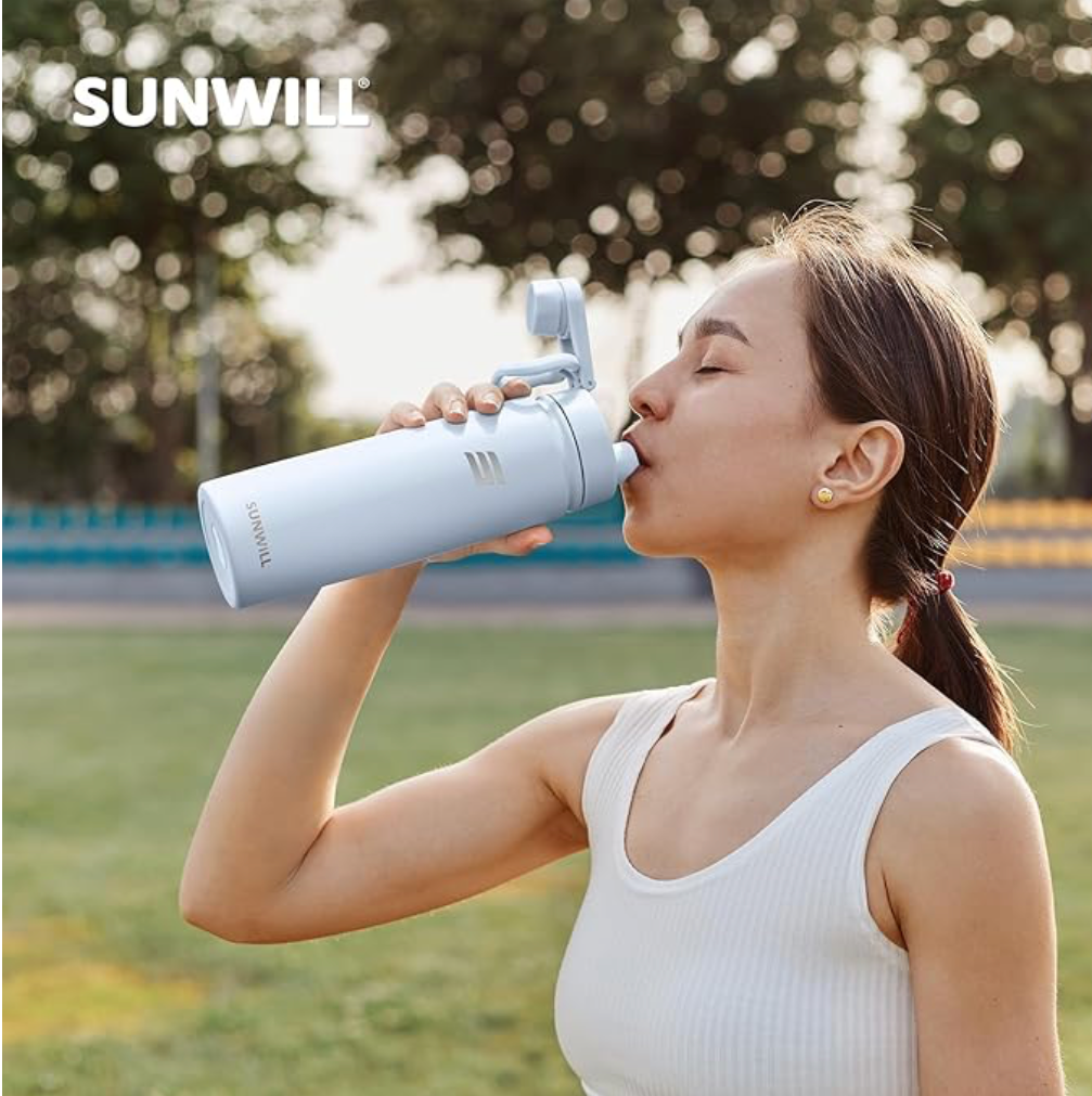 Metal Water Bottle with Straw Stainless Steel, 650Ml.