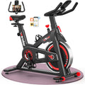 Exercise Bike APP Compatible, Indoor Cycling Spin Bike for Home Gym Use with LCD Display&Tablet Holder, Fitness Bike Exercise Equipment Cardio Training Machine
