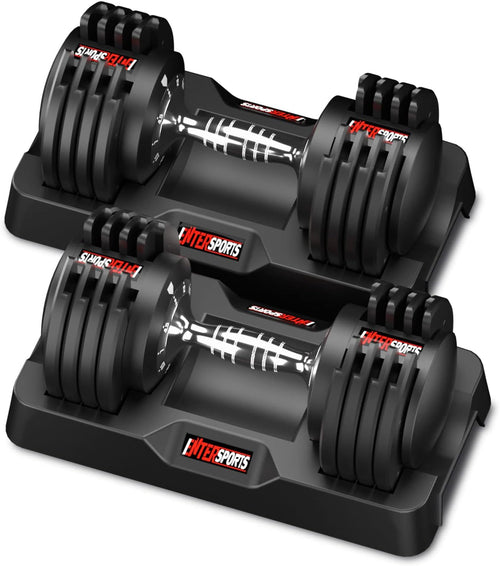 12Kg/18Kg/27Kg Adjustable Dumbbells,Dumbbell Set for Saving Place, Dumbbell Weights with Non-Slip Handle, Home Gym Strength Training Equipment for Full Bodybuilding