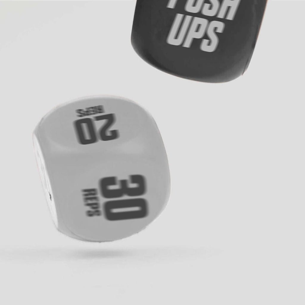 Exercise Dice - Workout Dice Game for Cardio, HIIT and Exercise Classes - Full Body Training Routine for Home & Gym - Black