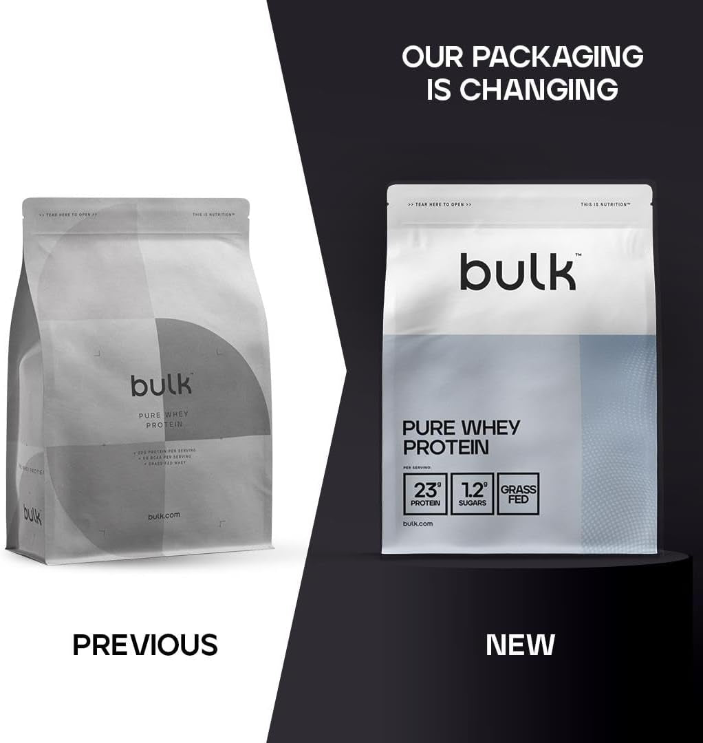 Pure Whey Protein Powder,Vanilla,23G Protein and 5G Bcaas per Scoop,Whey Concentrate Shake,Low Sugar,Supports Muscle Growth and Repair,Smooth Mixing,Vegetarian,500G