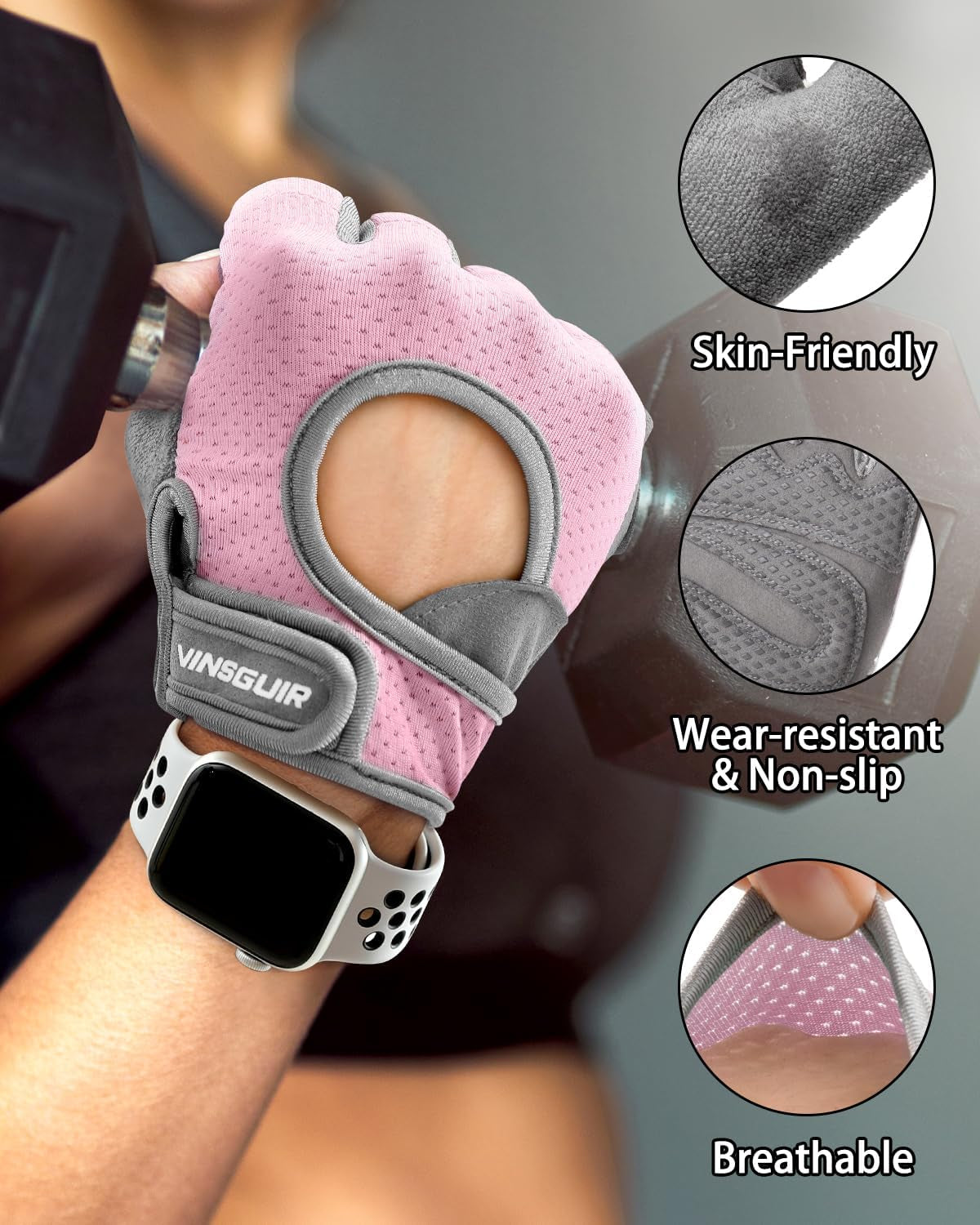 Weight Lifting Gloves | Breathable Gym Gloves with anti Slip Padded Palm Protection | Strength Training, Crossfit, Pull-Ups, Cycling & Fitness Workout | Durable Microfibre | Men & Women