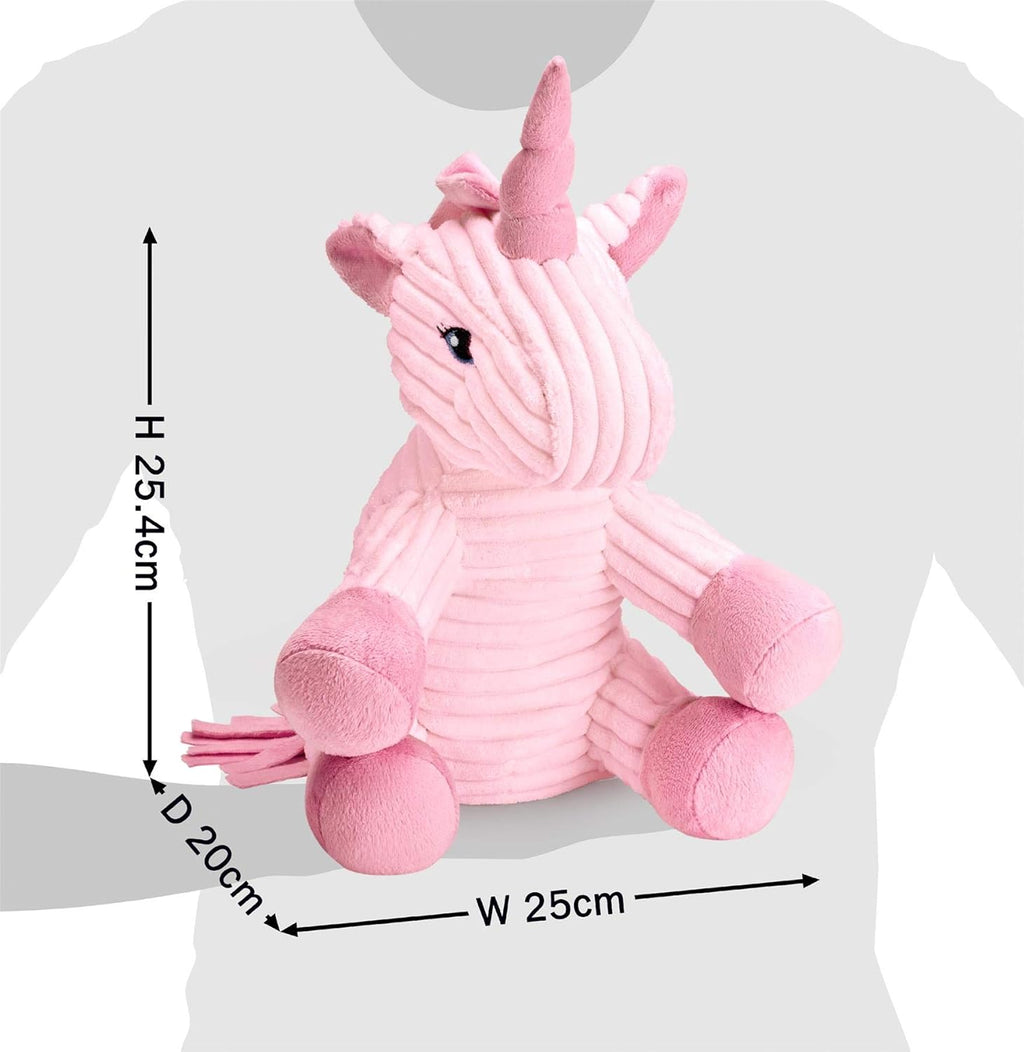 - Pink Unicorn Corduroy Teddy Bear, Plush Soft Toy for Girls and Unicorn Lovers