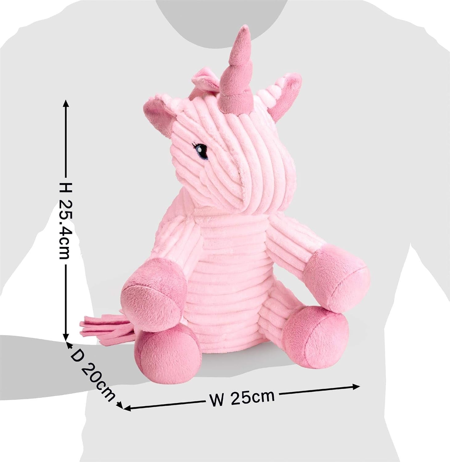 - Pink Unicorn Corduroy Teddy Bear, Plush Soft Toy for Girls and Unicorn Lovers